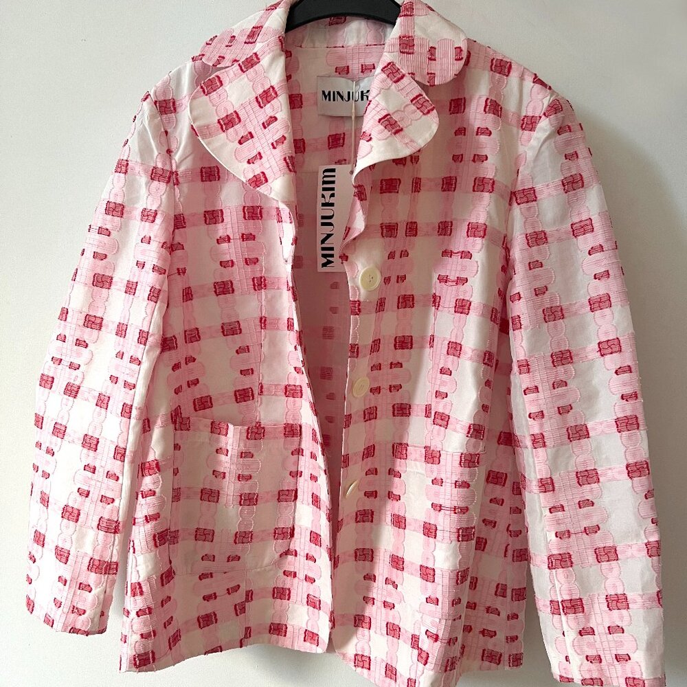 Minju Kim | Pink Cotton Blazer | Size 34